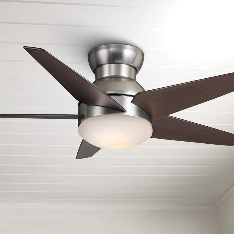 Image 1 44 inch Casablanca Isotope Nickel Hugger Ceiling Fan with Wall Control