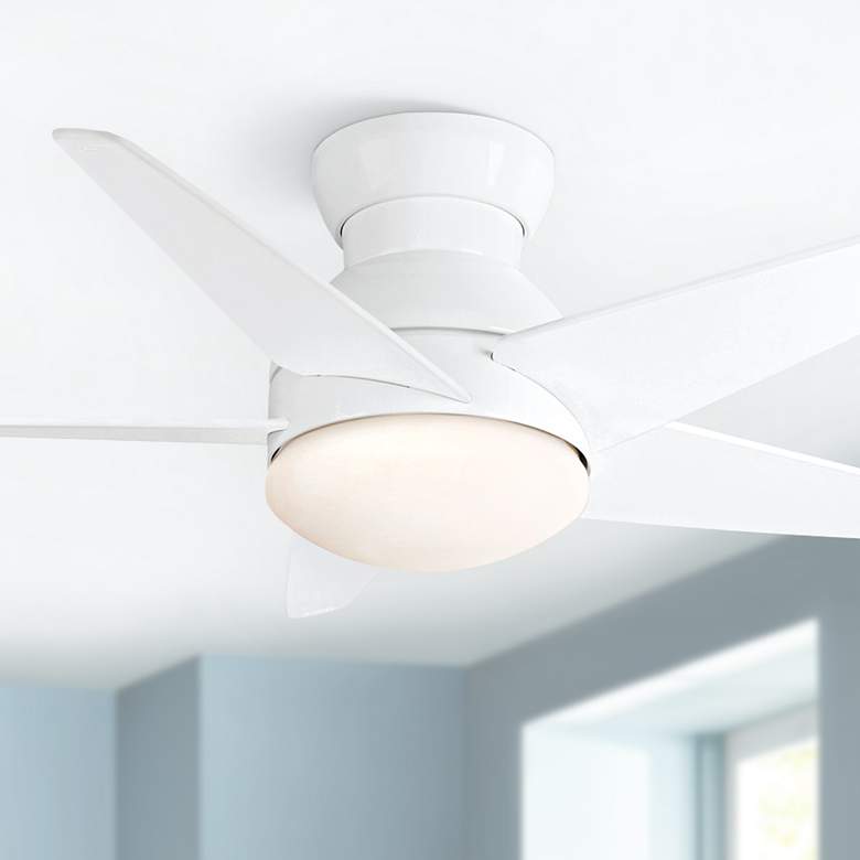 Image 1 44 inch Casablanca Isotope Snow White Hugger Ceiling Fan