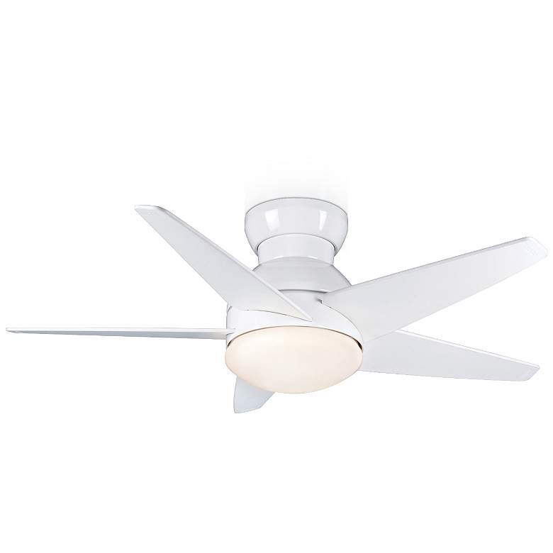 Image 2 44" Casablanca Isotope White Hugger LED Ceiling Fan with Wall Control