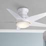 44" Casablanca Isotope White Hugger LED Ceiling Fan with Wall Control