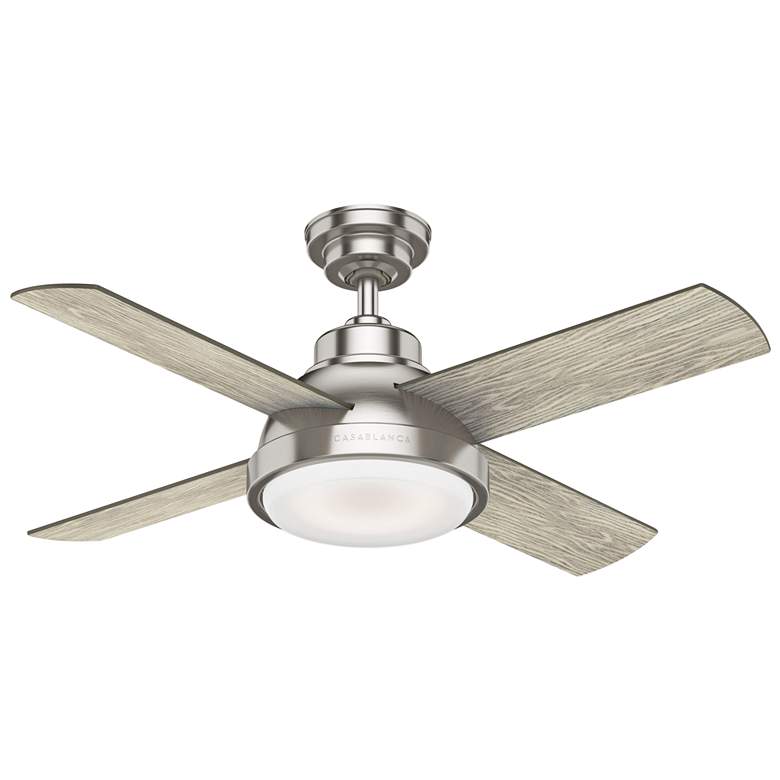 Image 2 44 inch Casablanca Levitt Brushed Nickel LED Ceiling Fan with Wall Control
