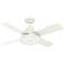 44" Casablanca Levitt Fresh White LED Ceiling Fan with Wall Control