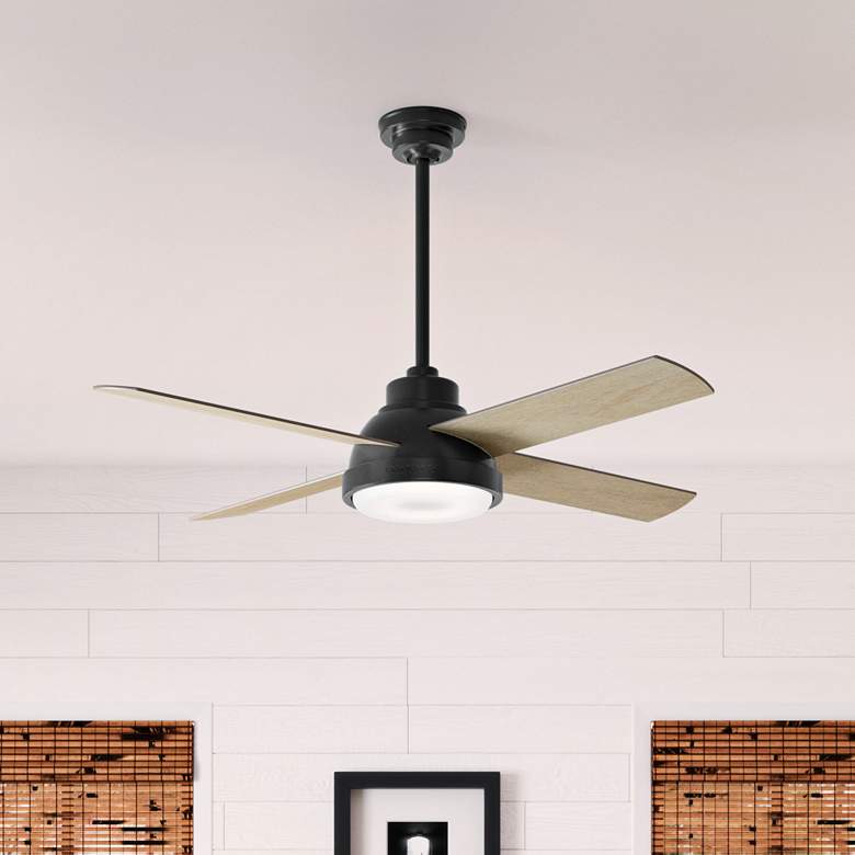 Image 1 44 inch Casablanca Levitt Matte Black LED Ceiling Fan