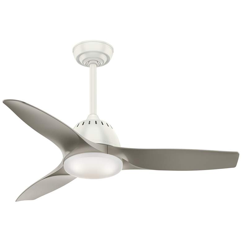Image 1 44" Casablanca Wisp Fresh White Ceiling Fan with LED Light Kit
