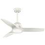 44" Casablanca Wisp Fresh White LED Ceiling Fan with Remote Control