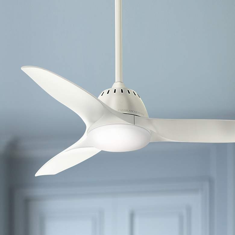 Image 1 44 inch Casablanca Wisp Fresh White LED Ceiling Fan with Remote Control