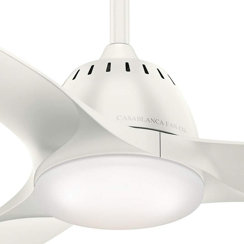 44&quot; Casablanca Wisp Fresh White LED Ceiling Fan with Remote Control more views
