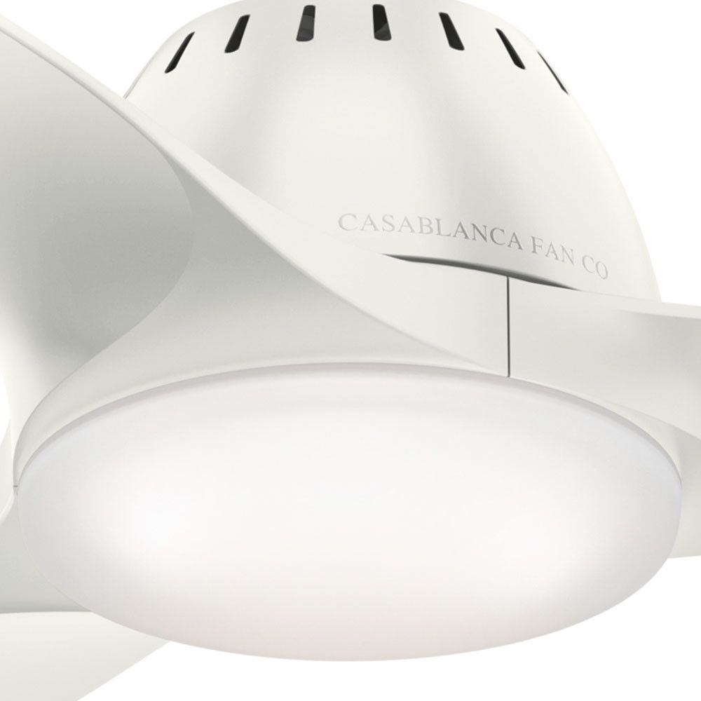 44" Casablanca Wisp Fresh White LED Ceiling Fan with Remote Control