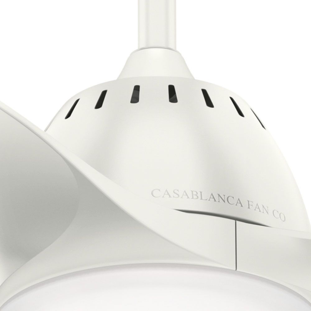 44" Casablanca Wisp Fresh White LED Ceiling Fan with Remote Control