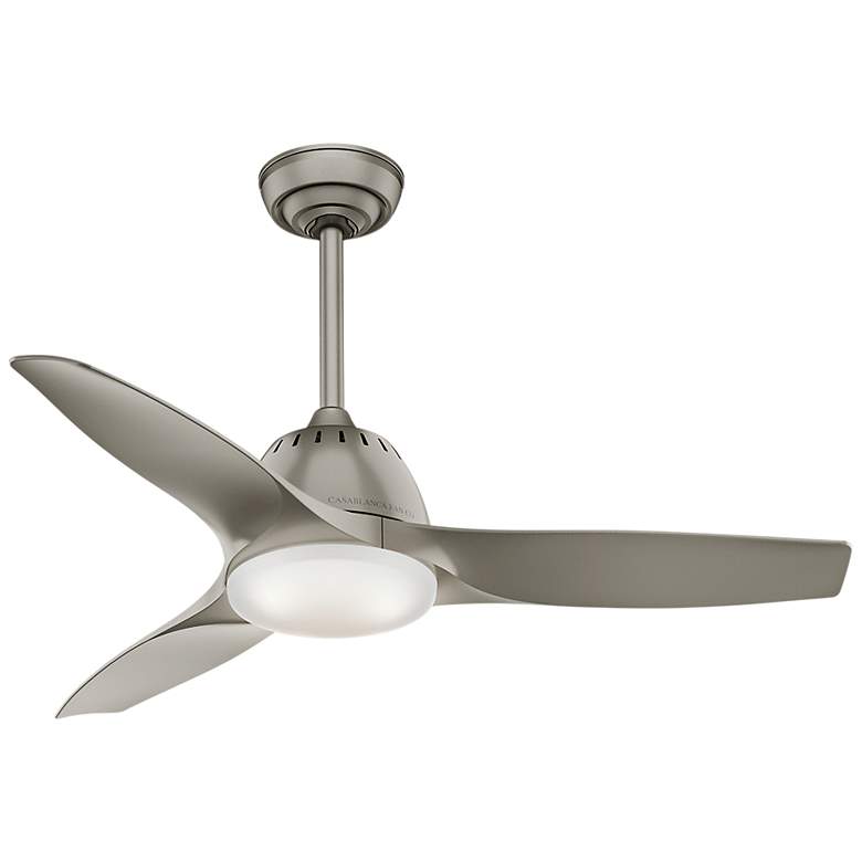 Image 2 44 inch Casablanca Wisp Painted Pewter LED Ceiling Fan with Remote Control