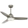 44" Casablanca Wisp Painted Pewter LED Ceiling Fan with Remote Control