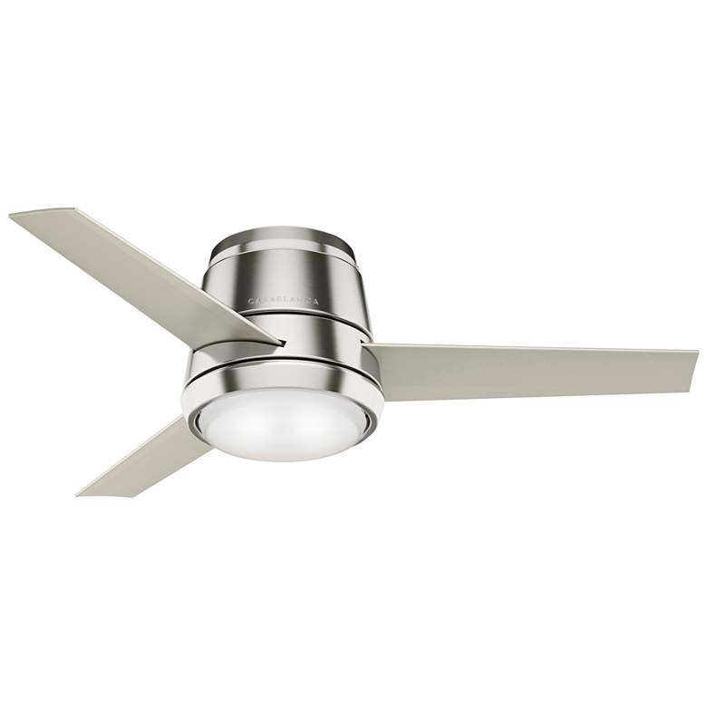 Image 2 44" Commodus Brushed Nickel LED Hugger Ceiling Fan with Wall Control