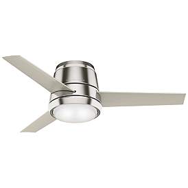 Image2 of 44" Commodus Brushed Nickel LED Hugger Ceiling Fan with Wall Control