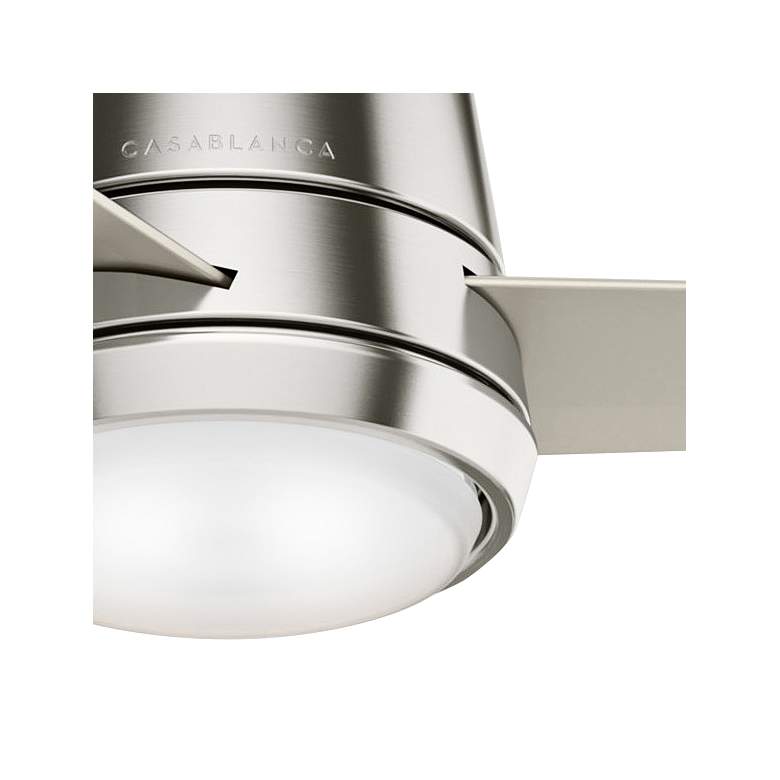 Image 3 44" Commodus Brushed Nickel LED Hugger Ceiling Fan with Wall Control more views