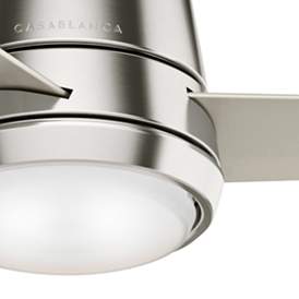 Image3 of 44" Commodus Brushed Nickel LED Hugger Ceiling Fan with Wall Control more views