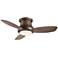 44" Concept II Bronze Flushmount LED Ceiling Fan with Remote Control