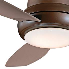 Image3 of 44" Concept II Bronze Flushmount LED Ceiling Fan with Remote Control more views