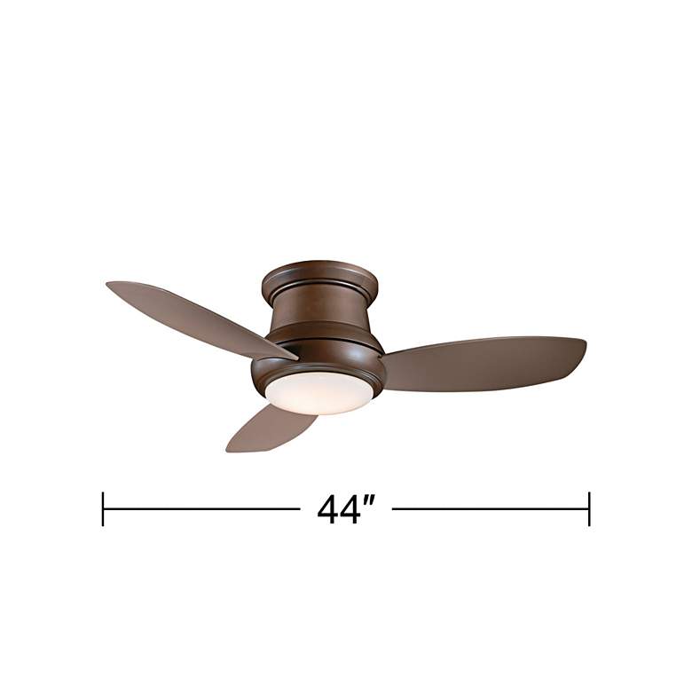 Image 5 44" Concept II Bronze Flushmount LED Ceiling Fan with Remote Control more views