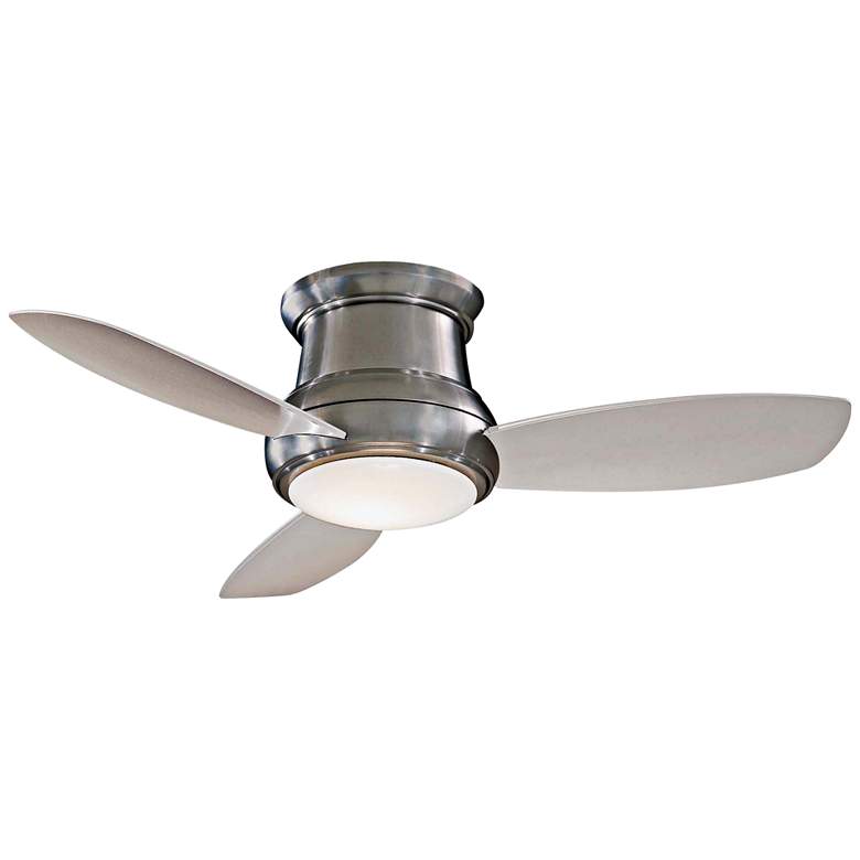 Image 2 44 inch Concept II Brushed Steel Flushmount LED Ceiling Fan with Remote