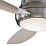 44" Concept II Brushed Steel Flushmount LED Ceiling Fan with Remote