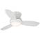 44" Concept II White Flushmount LED Ceiling Fan with Remote Control