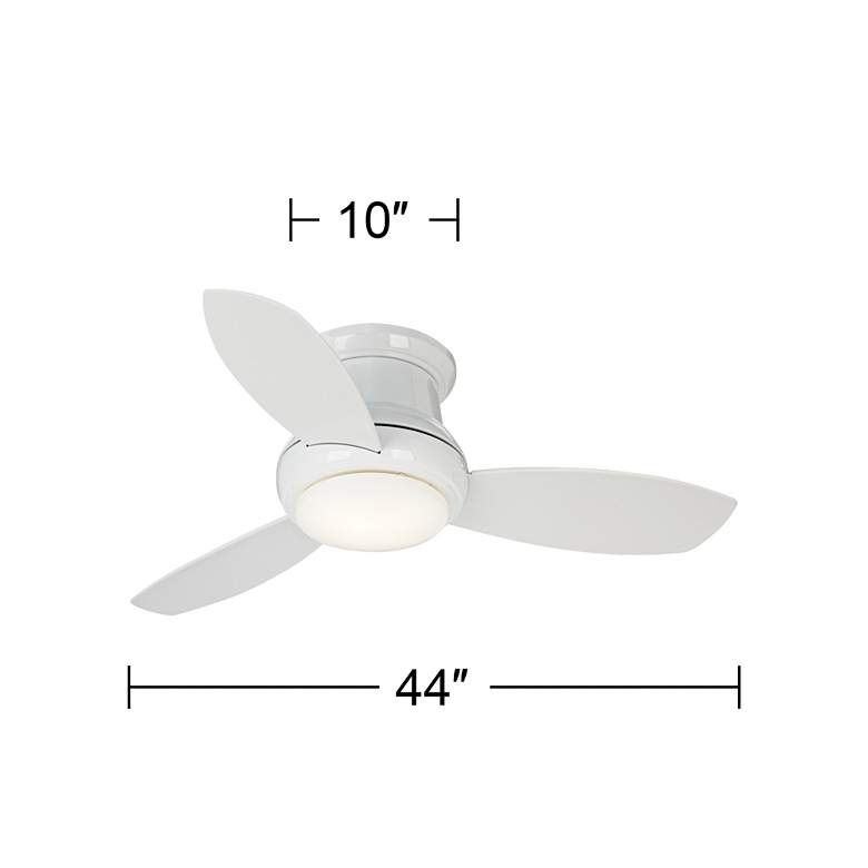 Image 5 44" Concept II White Flushmount LED Ceiling Fan with Remote Control more views