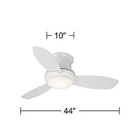Image5 of 44" Concept II White Flushmount LED Ceiling Fan with Remote Control more views
