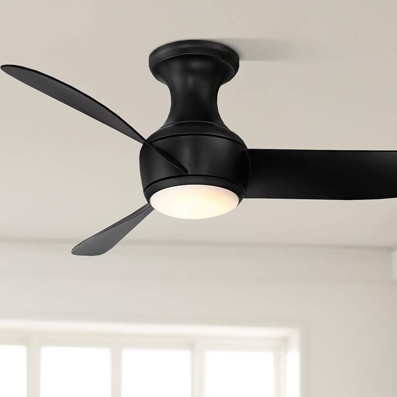 Image 1 44" Corona Matte Black 3500K LED Smart Ceiling Fan
