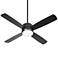 44" Craftmade Montreal Flat Black LED Modern Ceiling Fan with Remote