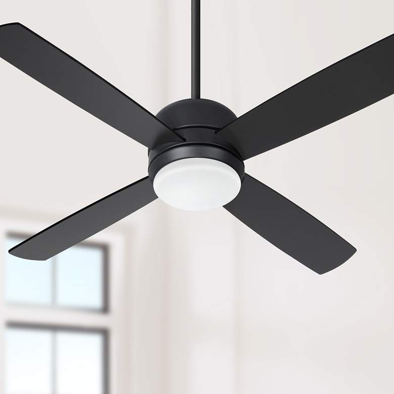 Image 1 44 inch Craftmade Montreal Flat Black LED Modern Ceiling Fan with Remote
