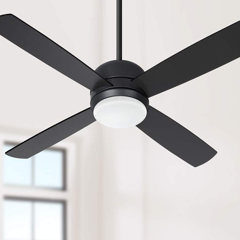 Image 1 44" Craftmade Montreal Flat Black LED Modern Ceiling Fan with Remote