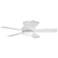 44" Craftmade Tempo White Finish LED Hugger Ceiling Fan with Remote