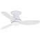44" Curva Sky Appliance White LED Wet Hugger Ceiling Fan