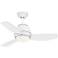 44" Emerson Curva White Ceiling Fan