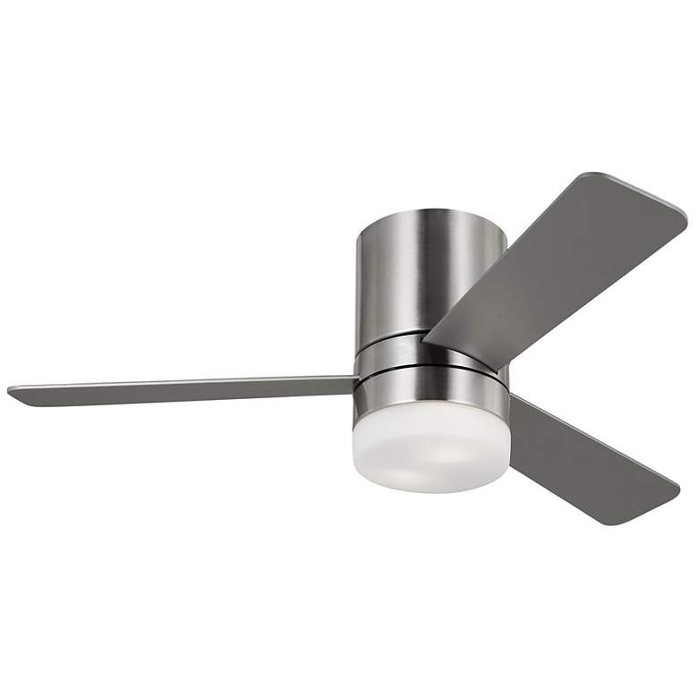 Image 2 44" Era Brushed Steel LED Ceiling Fan with Walnut Blades more views