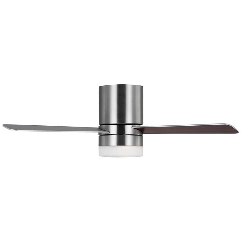 Image 3 44" Era Brushed Steel LED Ceiling Fan with Walnut Blades more views