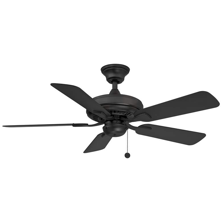 Image 1 44 inch Fanimation Edgewood Black Outdoor Pull-Chain Ceiling Fan