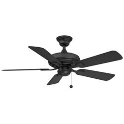 44&quot; Fanimation Edgewood Black Outdoor Pull-Chain Ceiling Fan