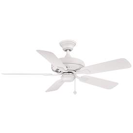 Image1 of 44" Fanimation Edgewood Matte White Outdoor Pull-Chain Ceiling Fan