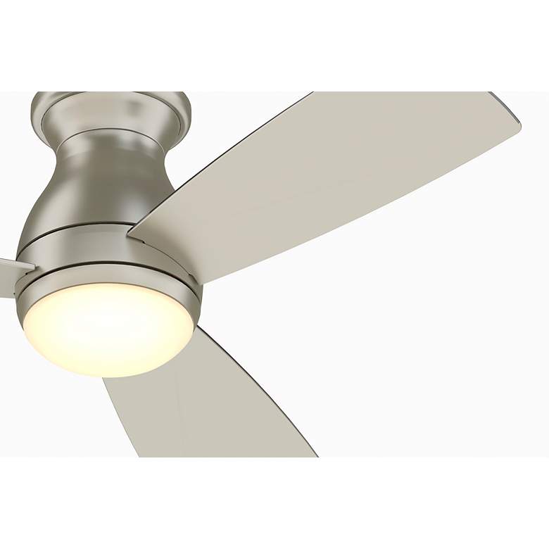 Image 4 44" Fanimation Hugh Brushed Nickel LED Hugger Ceiling Fan with Remote more views