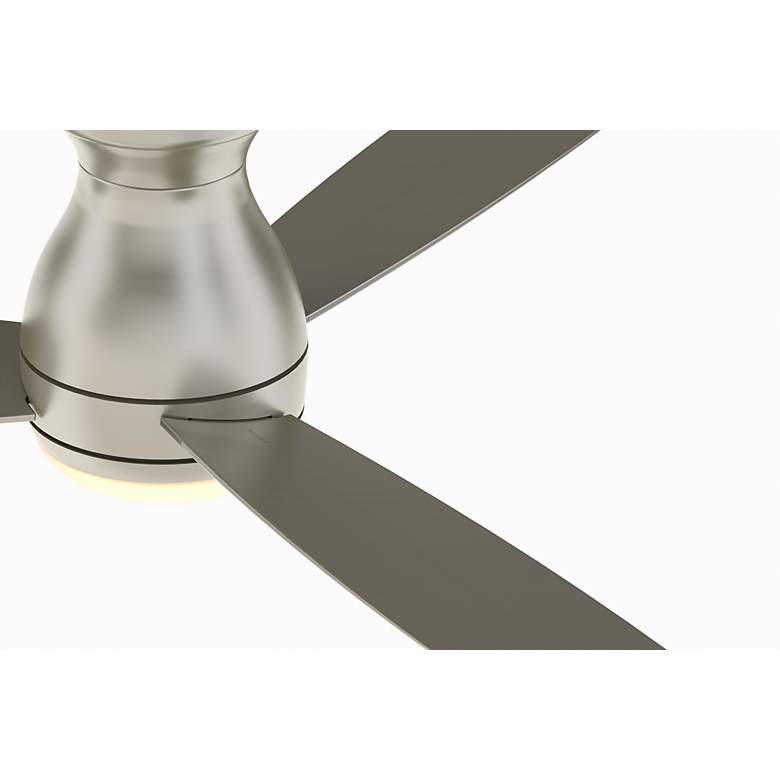 Image 5 44" Fanimation Hugh Brushed Nickel LED Hugger Ceiling Fan with Remote more views