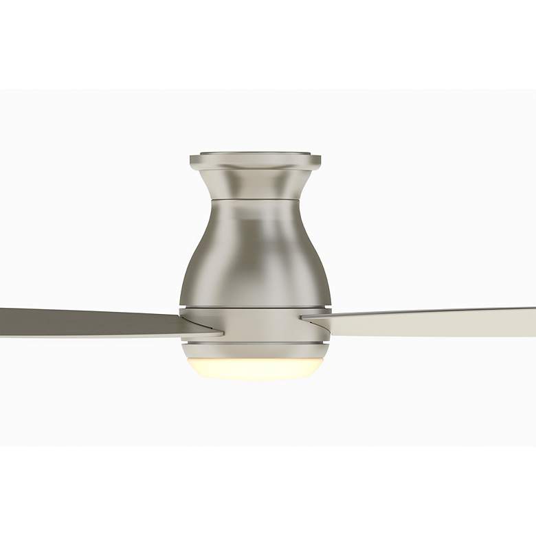 Image 6 44" Fanimation Hugh Brushed Nickel LED Hugger Ceiling Fan with Remote more views