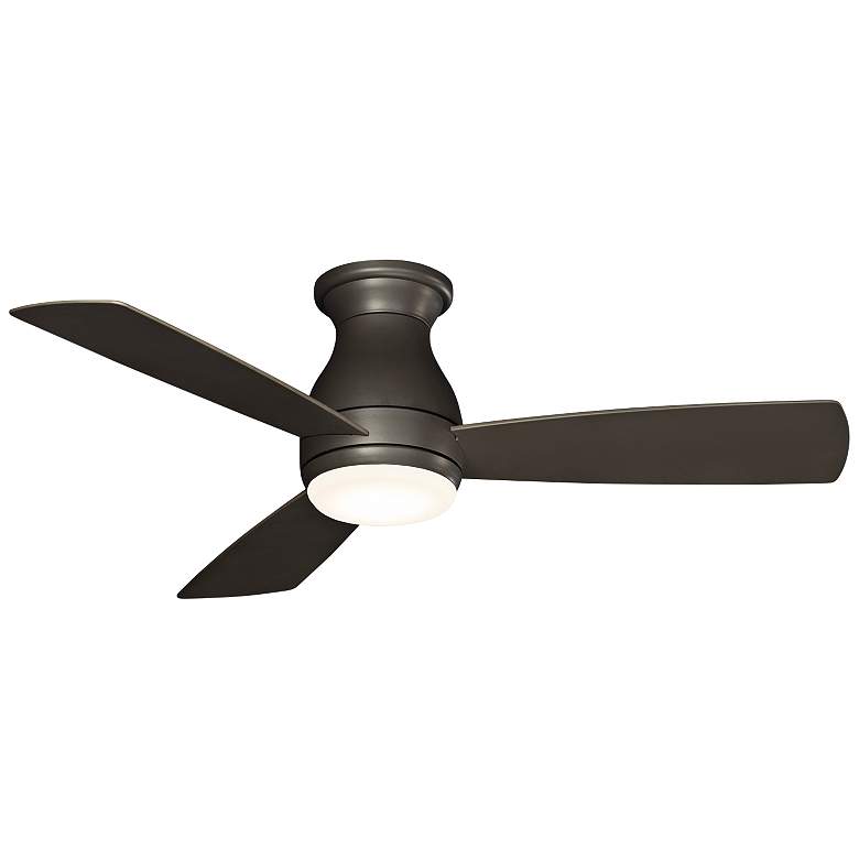 Image 2 44 inch Fanimation Hugh Matte Greige Wet Rated LED Hugger Fan with Remote