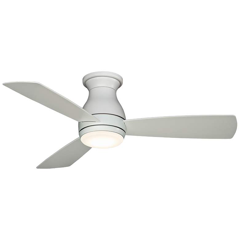 Image 2 44" Fanimation Hugh Matte White LED Hugger Ceiling Fan