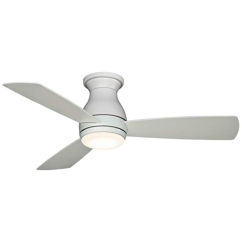 Image 2 44 inch Fanimation Hugh Matte White LED Hugger Ceiling Fan