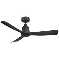 44&quot; Fanimation Kute Black Damp Outdoor Ceiling Fan with Remote Control