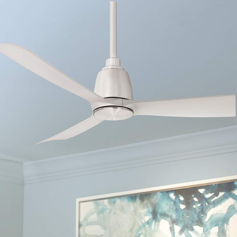 Image 1 44" Fanimation Kute Brushed Nickel Damp Smart Ceiling Fan