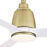 44" Fanimation Kute Brushed Satin Brass Damp LED  Smart Ceiling Fan