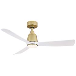 44&quot; Fanimation Kute Brushed Satin Brass Damp Rated LED Fan with Remote