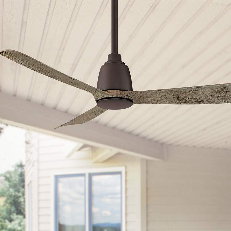 Image 1 44 inch Fanimation Kute Matte Greige Damp Outdoor Smart Ceiling Fan